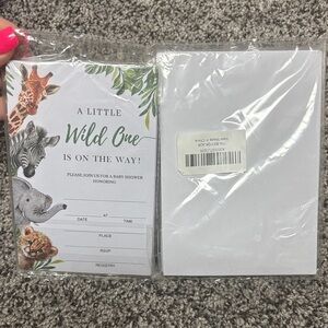 Wild One Baby Shower Invitations